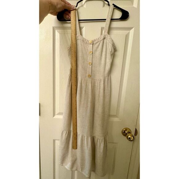 Monteau Los Angeles America`s Sweetheart Linen Blend Sleeveless Midi Dress XS - Picture 6 of 9